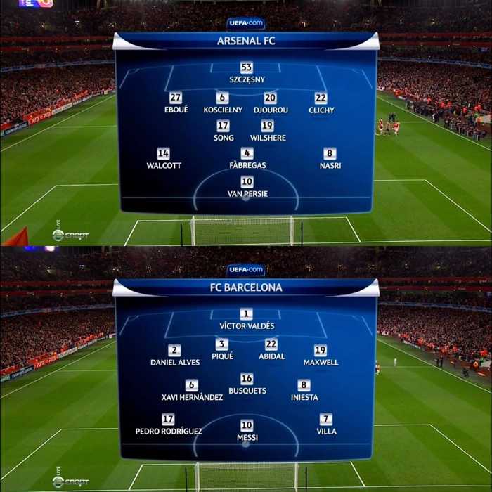 2011年阿森纳2比1胜巴萨，回顾进球球员